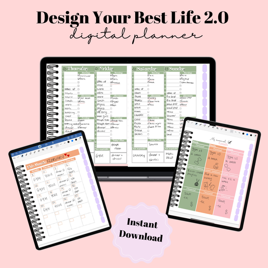 Design Your Best Life 2.0 | Digital, Interactive Planner - GirlGottaChange