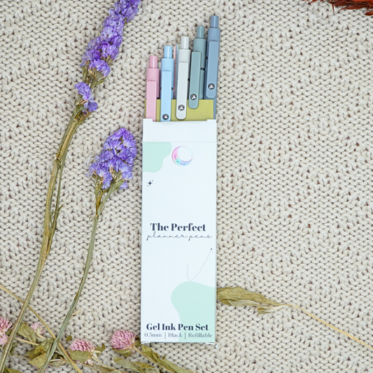 Black Gel Pen 5 Piece Set | Perfect Planner Pens - GirlGottaChange