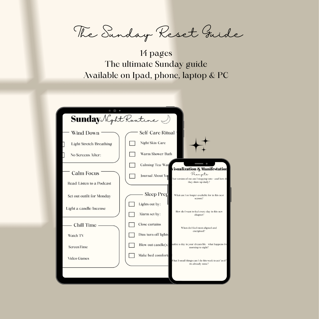 The Sunday Reset Ritual | Digital, Interactive Guide/Workbook - GirlGottaChange