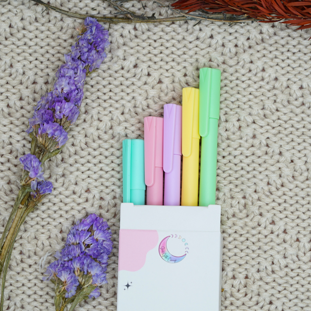 Colourful Fineliner Pens 5 Piece Set | Colour Planner Pens